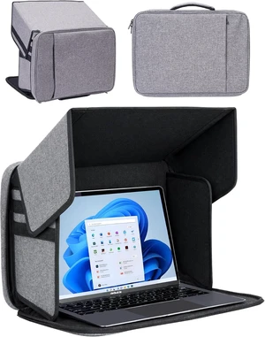 Laptop Sun Shade for Working Outside 2 in 1 Hard Shell Laptop Sleeve & Privacy Hood Anti Glare Outdoor Laptop Shade Water Resistant Fits 12-15 Inch Laptops Gray Laptop Sun Shade for Working Outside 2 in 1 Hard Shell Laptop Sleeve & Privacy Hood Anti Glare Outdoor Laptop Shade Water Resistant Fits 12-15 Inch Laptops Gray