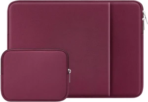 RAINYEAR 14 Inch Laptop Sleeve Case with Pocket & Accessories Pouch Red RAINYEAR 14 Inch Laptop Sleeve Case with Pocket & Accessories Pouch Red