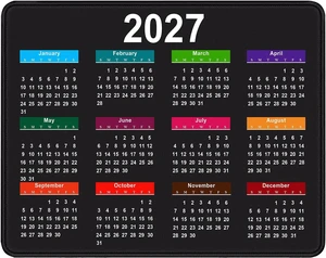 2027 Black Calendar Mouse Pad Sewn Edge Anti Slip Rubber Office Mouse Pad 2027 Black Calendar Mouse Pad Sewn Edge Anti Slip Rubber Office Mouse Pad
