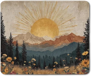 Boho Sunset Mountain Nature Mouse Pad Rustic Wildflower Pine Forest Scenery Mouse Pads Mousepad for Desk Home Office Dorm Computers Laptop Office Supplies Desk Accessories 9.5x7.9 Inch Boho Sunset Mountain Nature Mouse Pad Rustic Wildflower Pine Forest Scenery Mouse Pads Mousepad for Desk Home Office Dorm Computers Laptop Office Supplies Desk Accessories 9.5x7.9 Inch