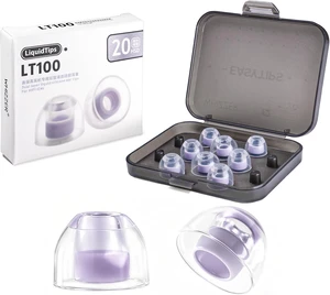 WHIZZER LT100 Liquid Silicone Ear Tips for Wired IEMs 4 Pairs XS/S/M/L with Storage Case Soft Replacement Tips for 5-6.5mm Nozzle HiFi Earphones Tight Bass All-Day Comfort - Violet WHIZZER LT100 Liquid Silicone Ear Tips for Wired IEMs 4 Pairs XS/S/M/L with Storage Case Soft Replacement Tips for 5-6.5mm Nozzle HiFi Earphones Tight Bass All-Day Comfort - Violet