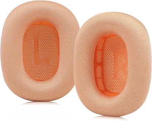 Upgraded Ear Cushions for AirPods Max Headphones Silica Gel Mesh Fabric Replacement Ear Pads Cover with Memory Foam and Magnet Closer to The Original(Orange) Upgraded Ear Cushions for AirPods Max Headphones Silica Gel Mesh Fabric Replacement Ear Pads Cover with Memory Foam and Magnet Closer to The Original(Orange)