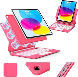 for iPad 11th /10th Generation Case with Keyboard Portrait/Landscape (Hot Pink) for iPad 11th /10th Generation Case with Keyboard Portrait/Landscape (Hot Pink)