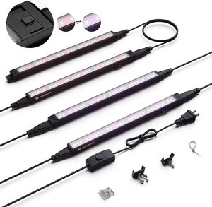 Grow Lights for Indoor Plants Tunable Spectrum 1FT LED Growing Lamp 28W (4 x 7W) T5 Grow Light Strip for Seed Starting Vegetables Linkable Black 4-Pack Grow Lights for Indoor Plants Tunable Spectrum 1FT LED Growing Lamp 28W (4 x 7W) T5 Grow Light Strip for Seed Starting Vegetables Linkable Black 4-Pack