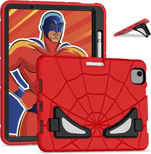 Compatible with iPad Air 11(2026) M4/iPad Air 11(2024)/iPad Air 11(2025) M3 11 inch Tablet CaseLightweight Protective Cover with Kickstand for Kids Children Boys Babies Red Black Compatible with iPad Air 11(2026) M4/iPad Air 11(2024)/iPad Air 11(2025) M3 11 inch Tablet CaseLightweight Protective Cover with Kickstand for Kids Children Boys Babies Red Black