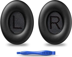 Replacement Earpads Cushions for Quiet Comfort 35 (QC35) & Quiet Comfort 35 II (QC35 ii) Headphones Ear Pads with Softer Leather Noise Isolation Foam Added Thickness (Black) Replacement Earpads Cushions for Quiet Comfort 35 (QC35) & Quiet Comfort 35 II (QC35 ii) Headphones Ear Pads with Softer Leather Noise Isolation Foam Added Thickness (Black)