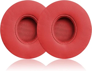 Replacement Ear Pads for Solo 2 & Solo 3 Wireless On-Ear Headphones Replacement EarPads Cushions Headphones Covers with Memory Noise Isolation Foam Softer Leather (Red) Replacement Ear Pads for Solo 2 & Solo 3 Wireless On-Ear Headphones Replacement EarPads Cushions Headphones Covers with Memory Noise Isolation Foam Softer Leather (Red)