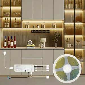 Shelf Lights 12V COB LED Strip Lights 16.4ft 3000k Plug-in DIY Cut to Size Warm White LED Strip Lights Dimmable Under Shelf Lighting for Book Shelf Display Case Wardrobes Cabinets Pantry Shelf Lights 12V COB LED Strip Lights 16.4ft 3000k Plug-in DIY Cut to Size Warm White LED Strip Lights Dimmable Under Shelf Lighting for Book Shelf Display Case Wardrobes Cabinets Pantry