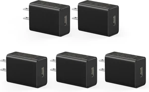 5-Pack USB Wall Charger 5V 2A UL Certified Power Adapter Block Bulk Black 5-Pack USB Wall Charger 5V 2A UL Certified Power Adapter Block Bulk Black