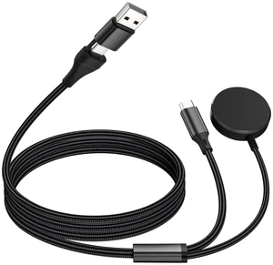 2-in-2 USB A/C to Galaxy Watch/USB C Multiple Portable Travel Charger Cable 2-in-2 USB A/C to Galaxy Watch/USB C Multiple Portable Travel Charger Cable