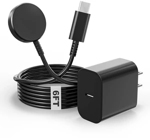 Watch Charger for Galaxy Watch Charger 6FT Long Type C GalaxyWatch Charging Cable with USB C Fast Wall Charging Adapter for Galaxy Watch 8/8 Classic 7/6/Ultra 5/5 Pro/4/3/Active 2/1 Watch Charger for Galaxy Watch Charger 6FT Long Type C GalaxyWatch Charging Cable with USB C Fast Wall Charging Adapter for Galaxy Watch 8/8 Classic 7/6/Ultra 5/5 Pro/4/3/Active 2/1