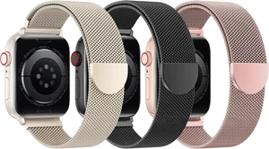 3 Pack Mesh Loop Compatible with Watch Bands for Women Men 3 Pack Mesh Loop Compatible with Watch Bands for Women Men