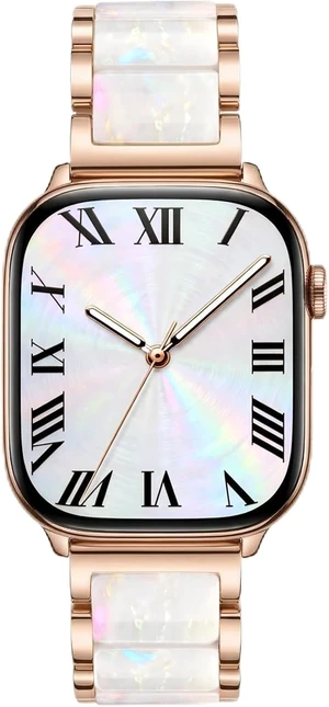 Luxury Rose Gold Watch Band for Women Metal & Resin Luxury Rose Gold Watch Band for Women Metal & Resin