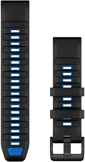 QuickFit 22 Watch Bands Black/Pilot Blue Silicone - 010-13392-09 QuickFit 22 Watch Bands Black/Pilot Blue Silicone - 010-13392-09