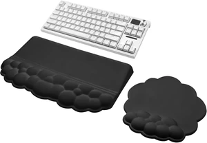 Computer Keyboard Stand with Wrist Rest Ergonomic Tilted Keyboard Holder - Keyboard Riser with Wrist Pad - Keyboard Tray Support for Office Home -Cloud Set Black Computer Keyboard Stand with Wrist Rest Ergonomic Tilted Keyboard Holder - Keyboard Riser with Wrist Pad - Keyboard Tray Support for Office Home -Cloud Set Black