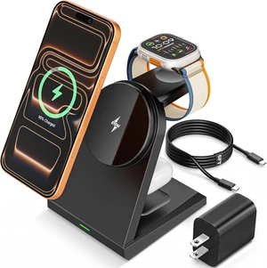 3 in 1 Wireless Charger iPhone Charging Station 25W Magnetic Charger for iPhone 17 16e 15 14 13 12 Pro Max Wireless Charging Station Fast Desk Mag Safe Stand for iWatch 11 10 9 8 7 6 5 3 3 in 1 Wireless Charger iPhone Charging Station 25W Magnetic Charger for iPhone 17 16e 15 14 13 12 Pro Max Wireless Charging Station Fast Desk Mag Safe Stand for iWatch 11 10 9 8 7 6 5 3