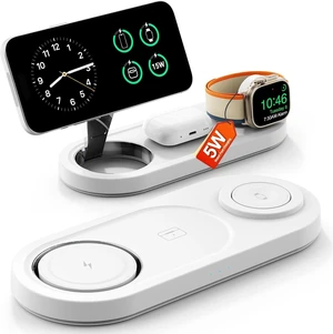 Foldable 3 in 1 Wireless Charging Station for Magsafe Charger Stand Foldable 3 in 1 Wireless Charging Station for Magsafe Charger Stand