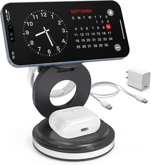 Foldable Wireless Charging Station for iPhone/ Watch/AirPods Foldable Wireless Charging Station for iPhone/ Watch/AirPods