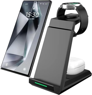 3 in 1 Wireless Charging Station for Galaxy S26 S25 S24 S23 S22 Charging Stand for Galaxy Watch 8/7/6/5/4/3 (Not for Watch 9/Ultra 2) and Galaxy Buds 20W Adapter Included 3 in 1 Wireless Charging Station for Galaxy S26 S25 S24 S23 S22 Charging Stand for Galaxy Watch 8/7/6/5/4/3 (Not for Watch 9/Ultra 2) and Galaxy Buds 20W Adapter Included
