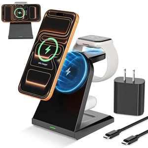 Magnet Wireless iPhone Charging Station 3 in 1 Fast 25W Magnetic Phone Charger Stand & 35W USBC Wall Charger Adapter & 3FT USBC Cable Fast Charging for iPhone 17/16/15/14/13/12/Plus/Pro/Airpods/iWatch Magnet Wireless iPhone Charging Station 3 in 1 Fast 25W Magnetic Phone Charger Stand & 35W USBC Wall Charger Adapter & 3FT USBC Cable Fast Charging for iPhone 17/16/15/14/13/12/Plus/Pro/Airpods/iWatch