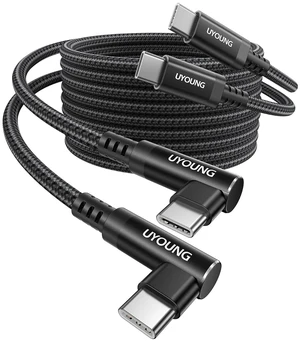 USB C to USB C Cable 90 Degree 60W USB C to C Fast Charging Cable 6ft