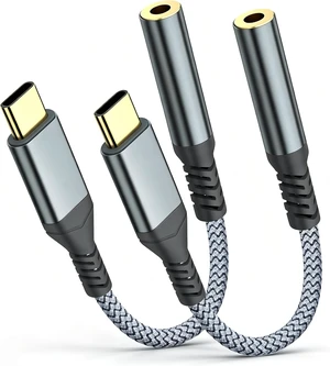 USB C to 3.5mm Audio Headphone Adapte (2 Pack) USB C to 3.5mm Audio Headphone Adapte (2 Pack)