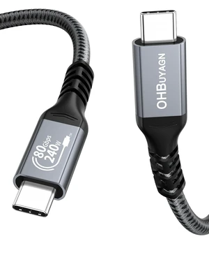 USB4 for Thunderbolt 5 Cable 3.3FT 80Gbps 240W Dual 8K Display USB4 for Thunderbolt 5 Cable 3.3FT 80Gbps 240W Dual 8K Display