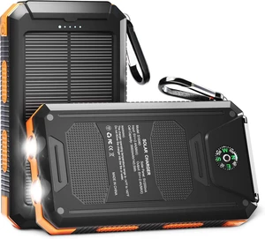 38800mAh Solar Power Bank Portable Charger USB-C Fast Charging Compatible with iPhone Dual LED Flashlight Battery Pack 3 Output Backup Charger for Camping Hiking Outdoor Emergency 38800mAh Solar Power Bank Portable Charger USB-C Fast Charging Compatible with iPhone Dual LED Flashlight Battery Pack 3 Output Backup Charger for Camping Hiking Outdoor Emergency