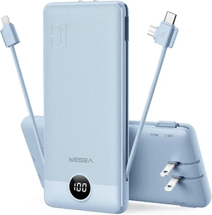Portable Charger for iPhone Power Bank Built in Cables and Wall Plug Portable Charger for iPhone Power Bank Built in Cables and Wall Plug
