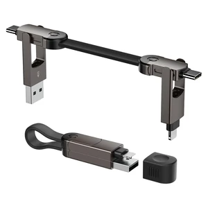 6-in-1 Keychain Charging Cable 60W Fast Charging Multi Charging Cable with USB-A USB-C L & Micro USB Connectors Travel Essentials for Cruise Vacation Camping iPhone 18 Pro/Duo/17-12 iPad 6-in-1 Keychain Charging Cable 60W Fast Charging Multi Charging Cable with USB-A USB-C L & Micro USB Connectors Travel Essentials for Cruise Vacation Camping iPhone 18 Pro/Duo/17-12 iPad