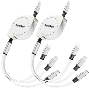Multi Charging Cable USB C to 3 in 1 Retractable Lightning/Type-C/Micro Port Fast Charger Cord for iPhone 17 16 15 14 13 12 Pro Max Galaxy S23/S22/S20 Cell Phones Tablets Universal Use (2Pack-3.3ft) Multi Charging Cable USB C to 3 in 1 Retractable Lightning/Type-C/Micro Port Fast Charger Cord for iPhone 17 16 15 14 13 12 Pro Max Galaxy S23/S22/S20 Cell Phones Tablets Universal Use (2Pack-3.3ft)