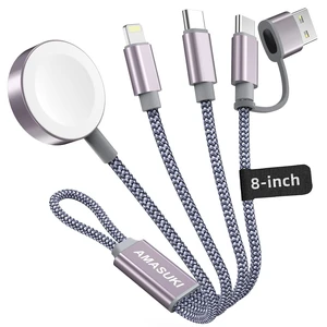 Travel Essentials 3 in 2 USB C Cable for Watch Charger iPhone Charger Multi Charging Cable Cruise Vacation Camping Essentials Portable for iWatch Series 12-2/Ultra/SE & iPhone 18 17-12 Car 0.7FT Travel Essentials 3 in 2 USB C Cable for Watch Charger iPhone Charger Multi Charging Cable Cruise Vacation Camping Essentials Portable for iWatch Series 12-2/Ultra/SE & iPhone 18 17-12 Car 0.7FT