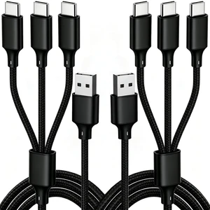 USB C Multi Charging Cable Multi 3-in-1 Cable 6.6ft 2-Pack Black USB C Multi Charging Cable Multi 3-in-1 Cable 6.6ft 2-Pack Black