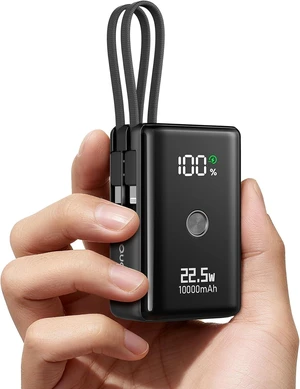Nanotechnology Portable Charger 10000mAh with 2 Built-in Cables 45% Smaller Nanotechnology Portable Charger 10000mAh with 2 Built-in Cables 45% Smaller