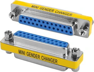 2 Pack Gender Changers 25 Pin Female to Female Adapter DB25 Coupler Data Transfer and Device Connection for RS232 Serial Cables 2 Pack Gender Changers 25 Pin Female to Female Adapter DB25 Coupler Data Transfer and Device Connection for RS232 Serial Cables
