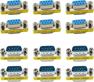 9 Pin RS-232 Adapter Male and Female 12PCS DB9 Serial Cable Gender Changer 9 Pin RS-232 Adapter Male and Female 12PCS DB9 Serial Cable Gender Changer