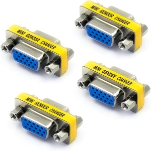 VGA Female to Female Adapter HD15 SVGA VGA Gender Changer 4-Pack VGA Female to Female Adapter HD15 SVGA VGA Gender Changer 4-Pack
