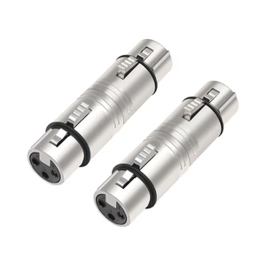 XLR Female to Female XLR 3 Pin Female to 3 Pin Female Adapter Mic XLR Audio Adapter XLR 3-Pin Gender Changer Microphone Cable Adapter-2Pack XLR Female to Female XLR 3 Pin Female to 3 Pin Female Adapter Mic XLR Audio Adapter XLR 3-Pin Gender Changer Microphone Cable Adapter-2Pack