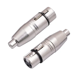 2Pack XLR Female to RCA Female Adapter Converter Gender Changer Audio Coupler Connectors for Mixer Recorder Amplifier 2Pack XLR Female to RCA Female Adapter Converter Gender Changer Audio Coupler Connectors for Mixer Recorder Amplifier