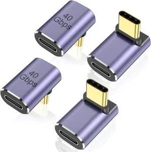 4 Pack 90 Degree USB-C Male to Female Adapter Right Angle 100W Type-C Adapter Extender for Steam Deck Ally Switch 2 Notebook Computers Thunderbolt 4 Tablet and Mobile Phones 4 Pack 90 Degree USB-C Male to Female Adapter Right Angle 100W Type-C Adapter Extender for Steam Deck Ally Switch 2 Notebook Computers Thunderbolt 4 Tablet and Mobile Phones