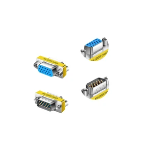 Slimline VGA HD15 Gender Changer -Zero Modem Adapter VGA Coupler for 2 displays-F/F-M/M (2 Two CombinationM-M F-F) Slimline VGA HD15 Gender Changer -Zero Modem Adapter VGA Coupler for 2 displays-F/F-M/M (2 Two CombinationM-M F-F)
