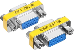 VGA Female to Female Adapter (2 Pack) VGA Coupler Extender for Monitor Cable Extension HD15 Gender Changer Connector for Computer Projector Laptop KVM Switch 1080P Supported VGA Female to Female Adapter (2 Pack) VGA Coupler Extender for Monitor Cable Extension HD15 Gender Changer Connector for Computer Projector Laptop KVM Switch 1080P Supported