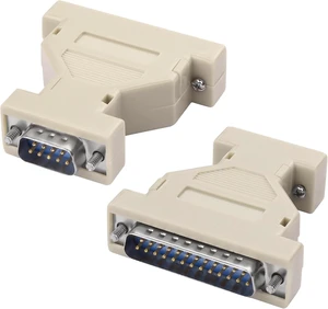 DB9 Male to DB25 Male Serial Gender Changer Coupler RS-232 At Modem Adapter Connector For PC Serial Devices - 2 PCS DB9 Male to DB25 Male Serial Gender Changer Coupler RS-232 At Modem Adapter Connector For PC Serial Devices - 2 PCS