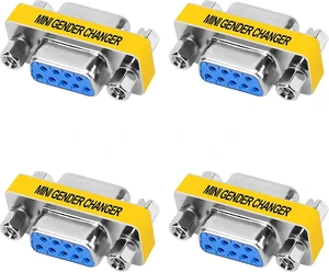 9 Pin DB9 Coupler 4 Pack DB9 Female to Female Coupler Adapter Connector 9 Pin DB9 Coupler 4 Pack DB9 Female to Female Coupler Adapter Connector