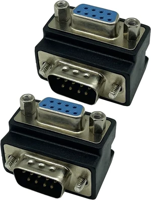 RS232 DB9 Pin Male to Female 90 Degree Changer Coupler Adapte Connecter 90 Degree DB9 9 Pin RS 232 Serial Gender Changer Extension Converter Adapter for Serial Applications (2-Pack) RS232 DB9 Pin Male to Female 90 Degree Changer Coupler Adapte Connecter 90 Degree DB9 9 Pin RS 232 Serial Gender Changer Extension Converter Adapter for Serial Applications (2-Pack)