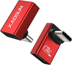 40Gbps 90 Degree USB C Adapter Right Angle USB4.0 Converter 2-Pack 40Gbps 90 Degree USB C Adapter Right Angle USB4.0 Converter 2-Pack