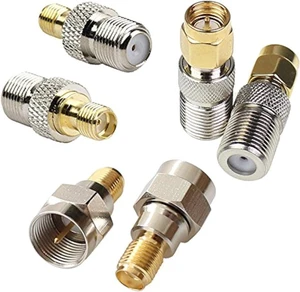 F Type to Sma Male Female Coax Connector Coaxial Adapter 2 Sets 6 Pcs F Type to Sma Male Female Coax Connector Coaxial Adapter 2 Sets 6 Pcs