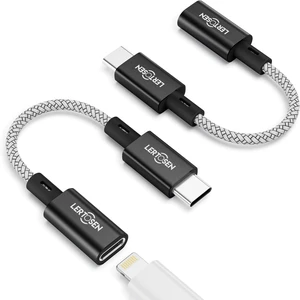 2 Pack Lightning to USB C Adapter Fast Charging & Data Sync Adapter for iPhone 17 16 15 Pro Max Plus to USB-C Compatible with S25/S24/S23 Not for Audio/OTG (Black) 2 Pack Lightning to USB C Adapter Fast Charging & Data Sync Adapter for iPhone 17 16 15 Pro Max Plus to USB-C Compatible with S25/S24/S23 Not for Audio/OTG (Black)