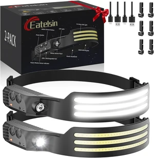 Rechargeable Headlamp LED Head Lamp 2PCS Head Lights for Forehead Rechargeable Headlamp LED Head Lamp 2PCS Head Lights for Forehead