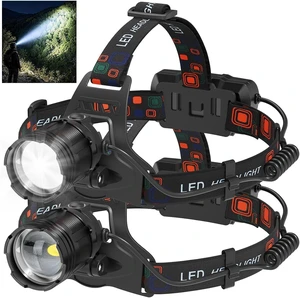Rechargeable Headlamp 2 Pack - 99000 Lumen Super Bright LED Head Lamp with 3 Modes & 90° Adjustable Head Lights for Forehead 30Hrs Runtime & IPX6 Waterproof HeadLamps for Camping Hiking Rechargeable Headlamp 2 Pack - 99000 Lumen Super Bright LED Head Lamp with 3 Modes & 90° Adjustable Head Lights for Forehead 30Hrs Runtime & IPX6 Waterproof HeadLamps for Camping Hiking